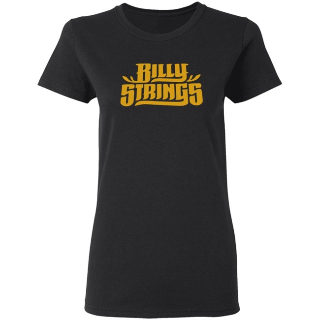 Billy Strings Merch Gold Logo Tee Shirt Billy Strings Merch Gold Logo Tee Shirt