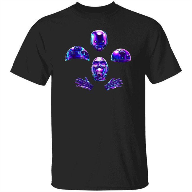 Zero Briant Shark Robot Bohemian Robots Tee Shirt