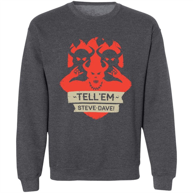 Tesd Merch Tell Em Steve Dave Demonic Shield T Shirt Tesd Merch Tell Em Steve Dave Demonic Shield T Shirt