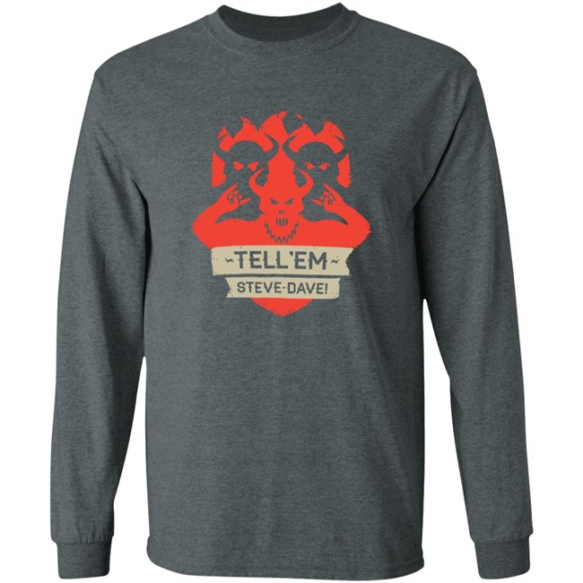 Tesd Merch Tell Em Steve Dave Demonic Shield T Shirt Tesd Merch Tell Em Steve Dave Demonic Shield T Shirt