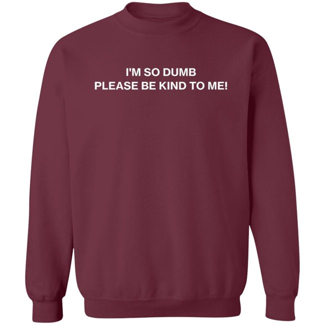 I'm So Dumb Please Be Kind To Me Hoodie I'm So Dumb Please Be Kind To Me Hoodie