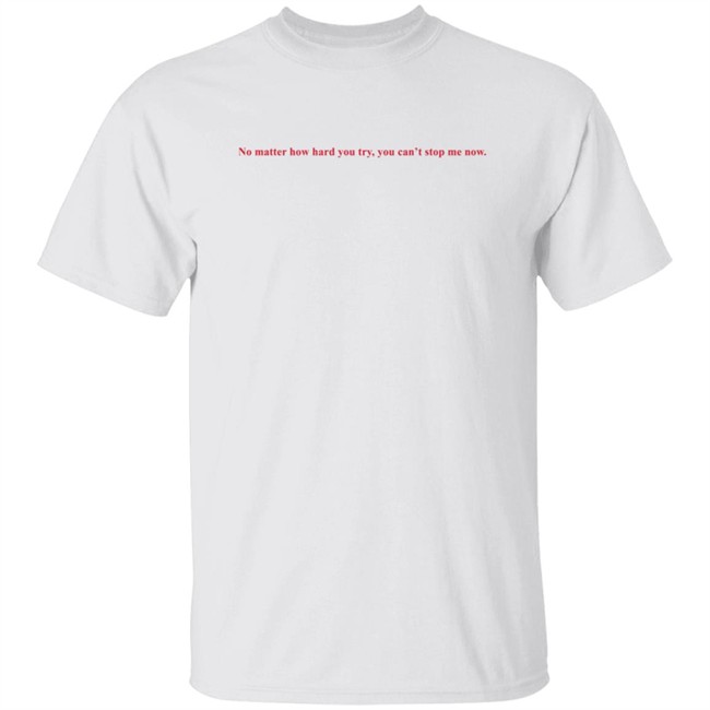 No Matter How Hard You Try You Cant Stop Me Now Shirt