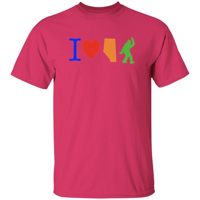 I Love Alberta Bigfoot T Shirt I Love Alberta Bigfoot T Shirt