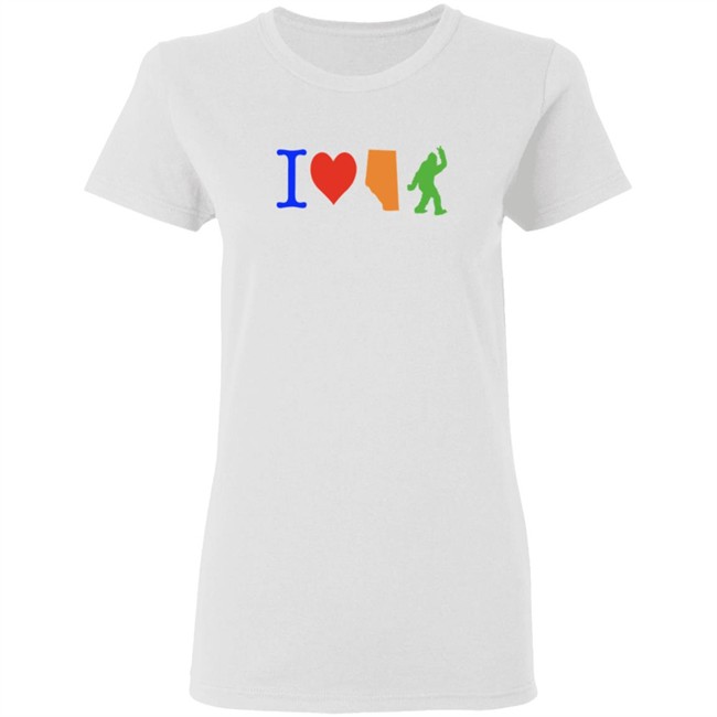 I Love Alberta Bigfoot T Shirt I Love Alberta Bigfoot T Shirt
