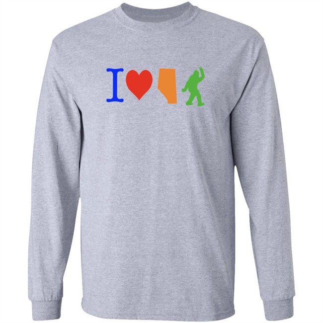 I Love Alberta Bigfoot T Shirt I Love Alberta Bigfoot T Shirt