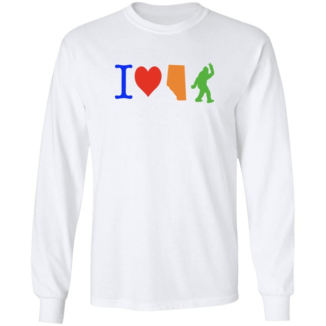 I Love Alberta Bigfoot T Shirt I Love Alberta Bigfoot T Shirt