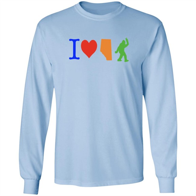 I Love Alberta Bigfoot T Shirt I Love Alberta Bigfoot T Shirt