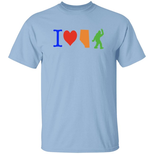 I Love Alberta Bigfoot T Shirt I Love Alberta Bigfoot T Shirt