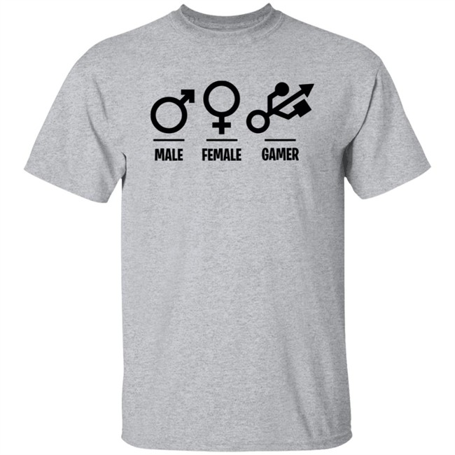 Male Female Gamer T Shirt Male Female Gamer T Shirt