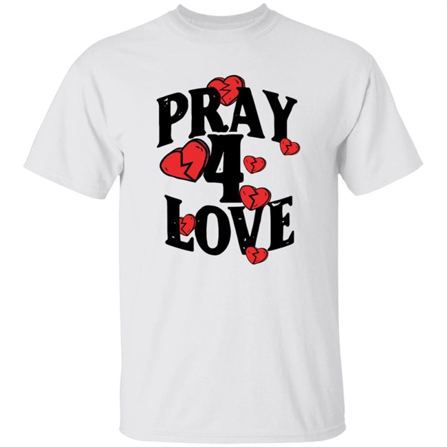 The Bottom Boy Survivor Merch P4l White Tee Shirt Pray 4 Love Shirt