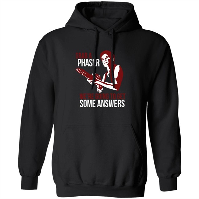 Indiegogo Merch Janeway Shirt Grab A Phaser We're Going To Get Some Answers Women's T Shirt Terry Farrell Indiegogo Merch Janeway Shirt Grab A Phaser We're Going To Get Some Answers Women's T Shirt Terry Farrell