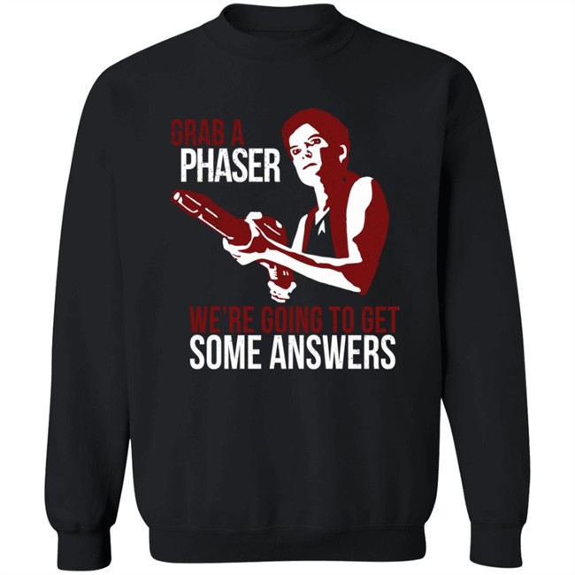 Indiegogo Merch Janeway Shirt Grab A Phaser We're Going To Get Some Answers Women's T Shirt Terry Farrell Indiegogo Merch Janeway Shirt Grab A Phaser We're Going To Get Some Answers Women's T Shirt Terry Farrell