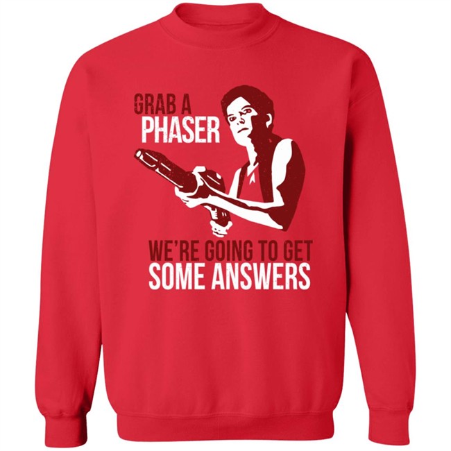 Indiegogo Merch Janeway Shirt Grab A Phaser We're Going To Get Some Answers Women's T Shirt Terry Farrell Indiegogo Merch Janeway Shirt Grab A Phaser We're Going To Get Some Answers Women's T Shirt Terry Farrell