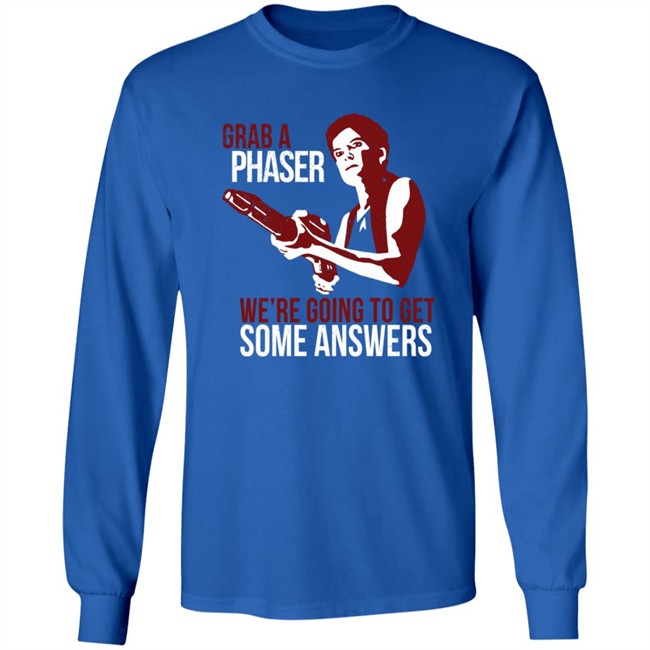 Indiegogo Merch Janeway Shirt Grab A Phaser We're Going To Get Some Answers Women's T Shirt Terry Farrell Indiegogo Merch Janeway Shirt Grab A Phaser We're Going To Get Some Answers Women's T Shirt Terry Farrell