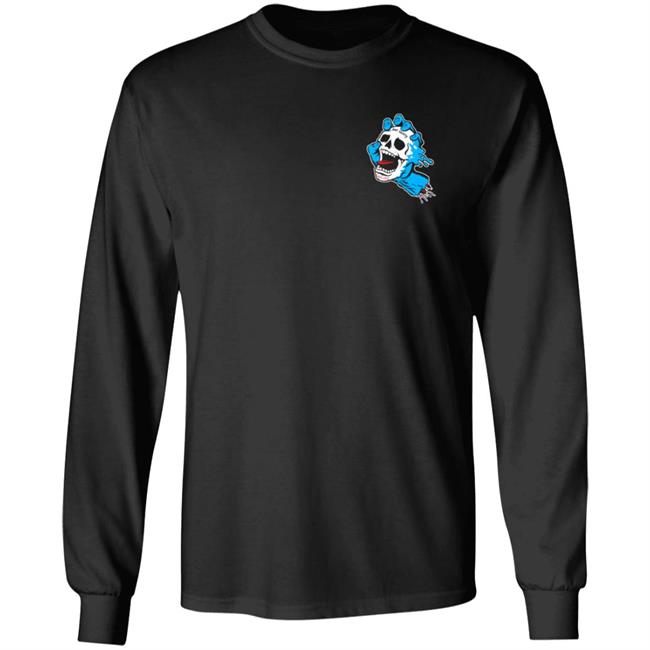 Riot Society Merch Santa Cruz Screaming Skull Hand Long Sleeve Tee Shirt