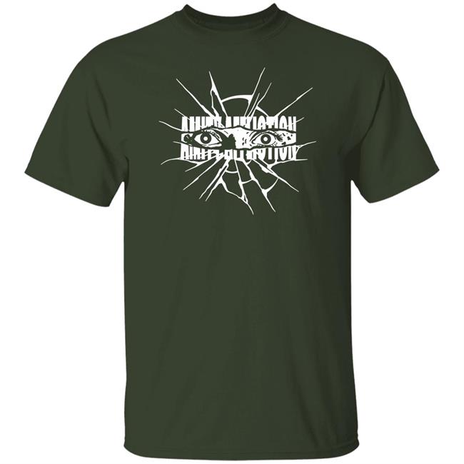Amity Affliction Merch The Amity Affliction Broken Glass Forest Green Tee Shirt
