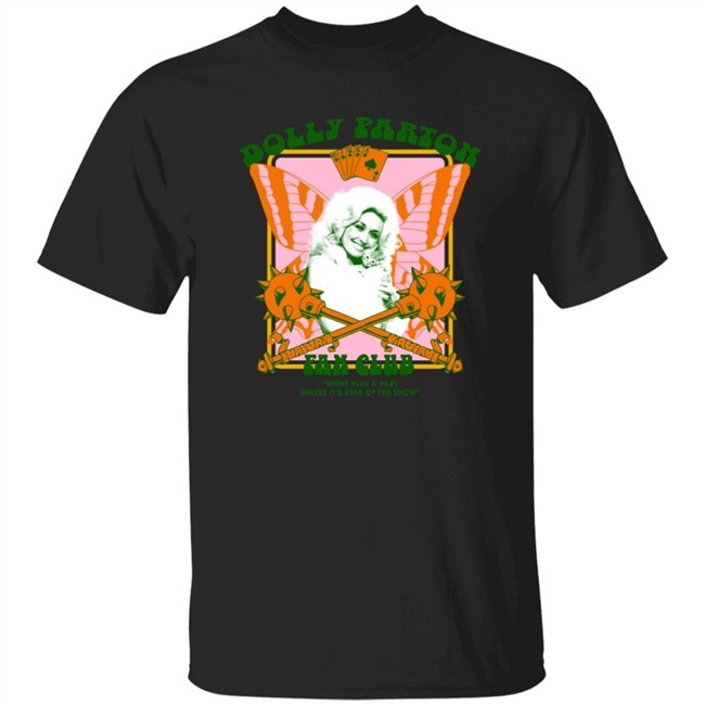 Yowcho Merch Dolly Parton Fan Club Tee Shirt Black Jimmy Knives