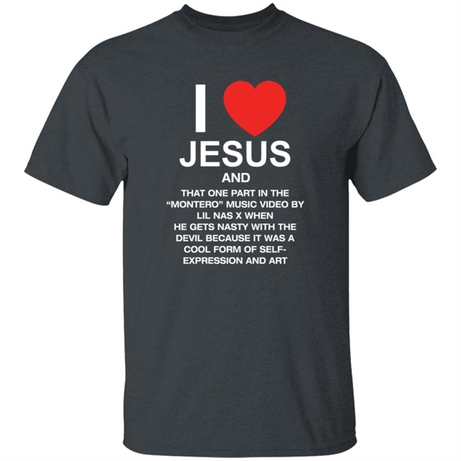 Pizzaslime Store Merch I Love Jesus And Montero T Shirt Lilnasx Pizzaslime Store Merch I Love Jesus And Montero T Shirt Lilnasx