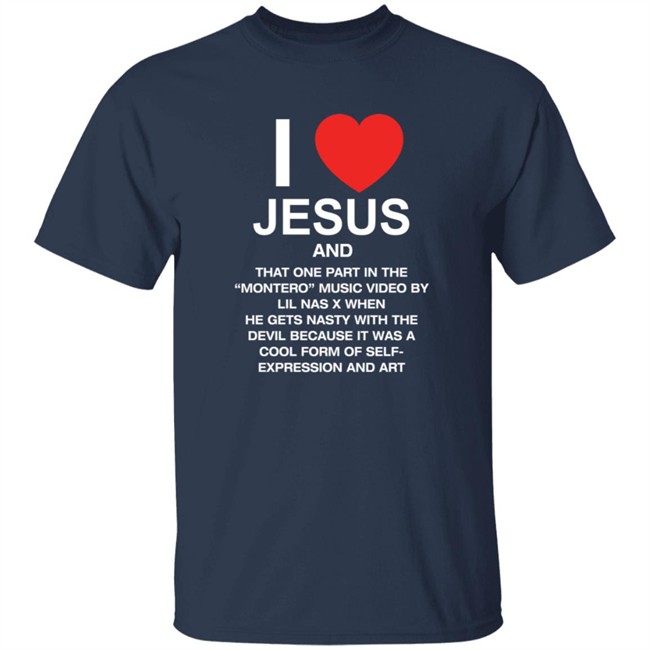 Pizzaslime Store Merch I Love Jesus And Montero T Shirt Lilnasx Pizzaslime Store Merch I Love Jesus And Montero T Shirt Lilnasx