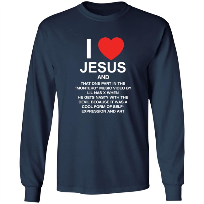 Pizzaslime Store Merch I Love Jesus And Montero T Shirt Lilnasx Pizzaslime Store Merch I Love Jesus And Montero T Shirt Lilnasx