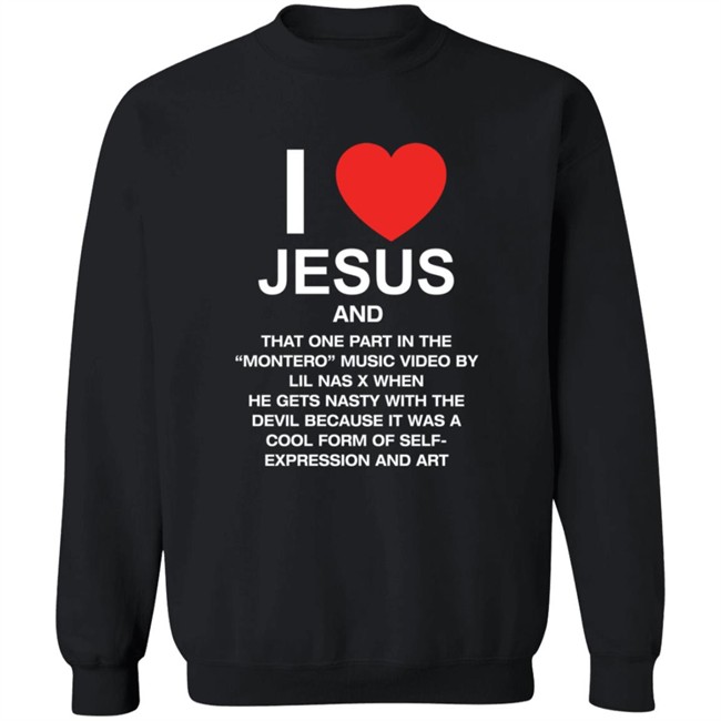 Pizzaslime Store Merch I Love Jesus And Montero T Shirt Lilnasx Pizzaslime Store Merch I Love Jesus And Montero T Shirt Lilnasx