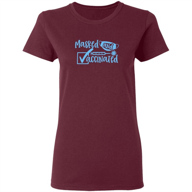 Masked And Vaccinated Shirt Tenille Lafontaine Realtenille Masked And Vaccinated Shirt Tenille Lafontaine Realtenille