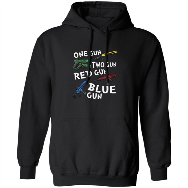 One Gun Two Gun Red Gun Blue Gun T Shirt One Gun Two Gun Red Gun Blue Gun T Shirt