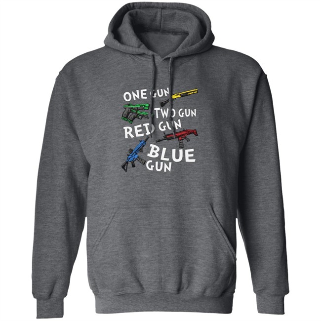 One Gun Two Gun Red Gun Blue Gun T Shirt One Gun Two Gun Red Gun Blue Gun T Shirt