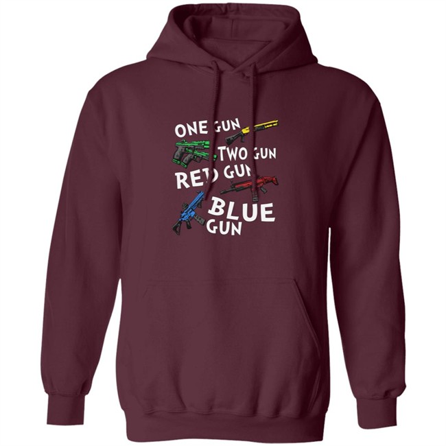 One Gun Two Gun Red Gun Blue Gun T Shirt One Gun Two Gun Red Gun Blue Gun T Shirt
