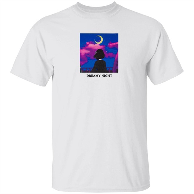 Lilypichu Merch Dreamy Night Tee Shirt White
