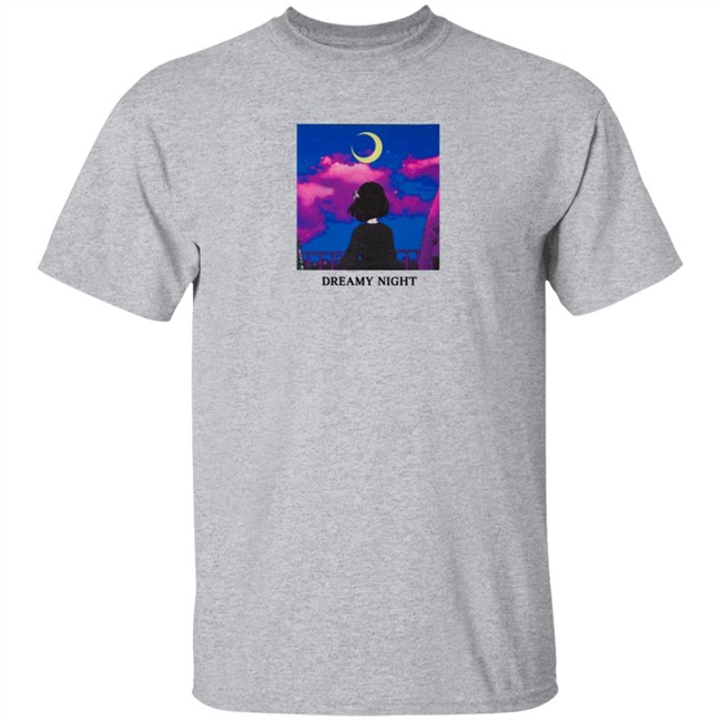 Lilypichu Merch Dreamy Night Tee Shirt White Lilypichu Merch Dreamy Night Tee Shirt White