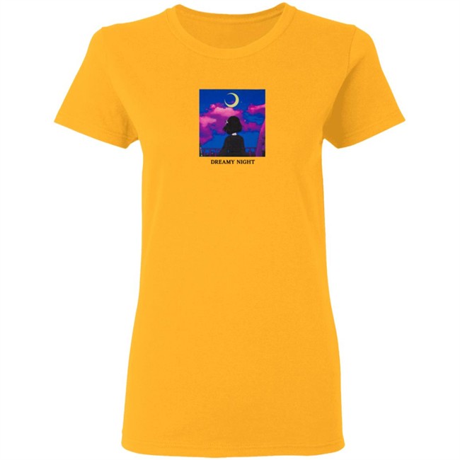 Lilypichu Merch Dreamy Night Tee Shirt White Lilypichu Merch Dreamy Night Tee Shirt White