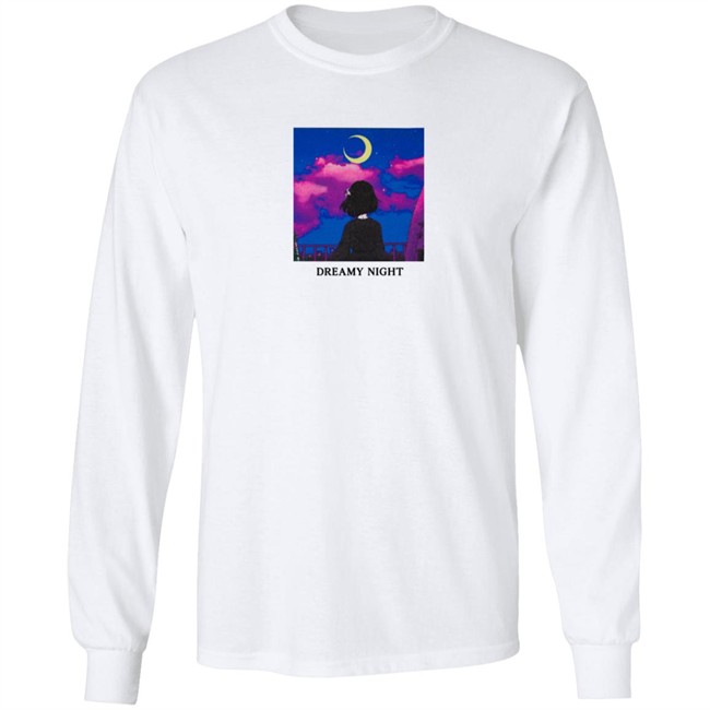 Lilypichu Merch Dreamy Night Tee Shirt White Lilypichu Merch Dreamy Night Tee Shirt White