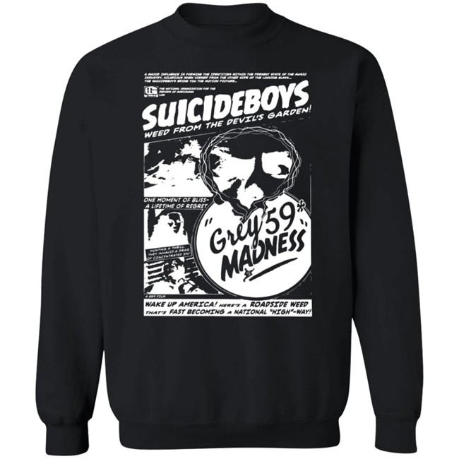 G59 Records Merch Grey59 Madness T Shirt Black G59 Records Merch Grey59 Madness T Shirt Black