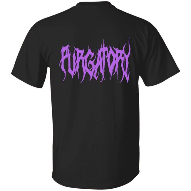 Purgatoryxla Merch Purple Essentials Hoodie In Black Purgatoryxla Merch Purple Essentials Hoodie In Black