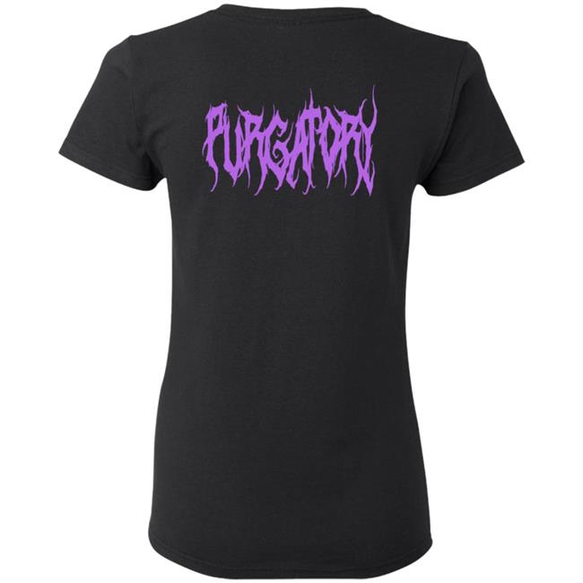 Purgatoryxla Merch Purple Essentials Hoodie In Black Purgatoryxla Merch Purple Essentials Hoodie In Black
