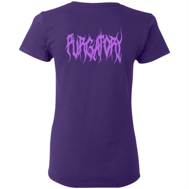 Purgatoryxla Merch Purple Essentials Hoodie In Black Purgatoryxla Merch Purple Essentials Hoodie In Black