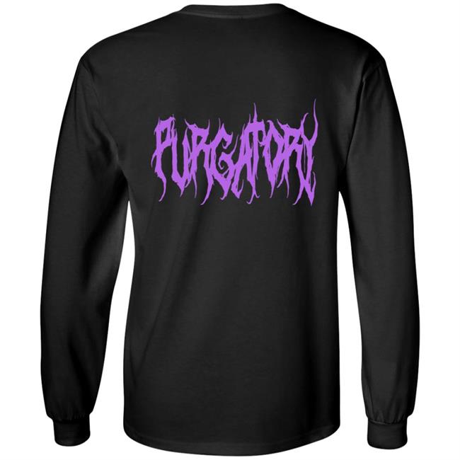 Purgatoryxla Merch Purple Essentials Hoodie In Black Purgatoryxla Merch Purple Essentials Hoodie In Black