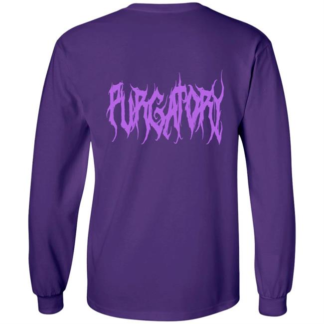 Purgatoryxla Merch Purple Essentials Hoodie In Black Purgatoryxla Merch Purple Essentials Hoodie In Black