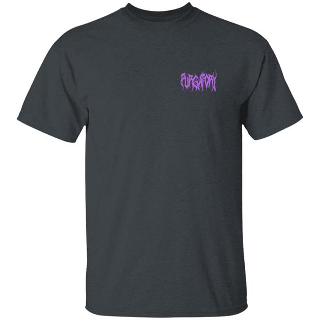 Purgatoryxla Merch Purple Essentials Hoodie In Black Purgatoryxla Merch Purple Essentials Hoodie In Black