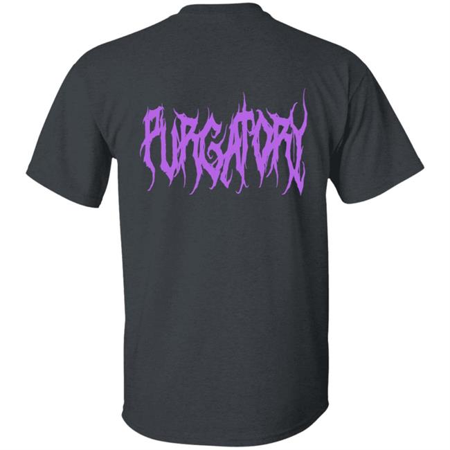 Purgatoryxla Merch Purple Essentials Hoodie In Black Purgatoryxla Merch Purple Essentials Hoodie In Black