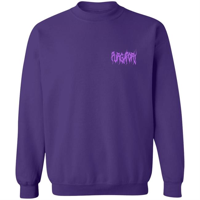 Purgatoryxla Merch Purple Essentials Hoodie In Black Purgatoryxla Merch Purple Essentials Hoodie In Black