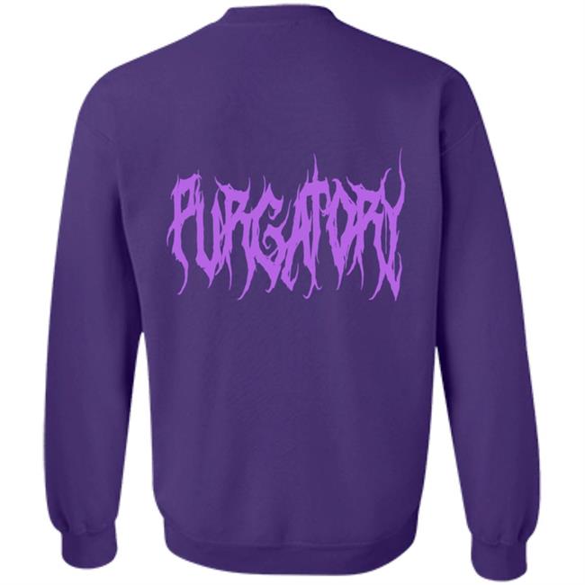 Purgatoryxla Merch Purple Essentials Hoodie In Black Purgatoryxla Merch Purple Essentials Hoodie In Black