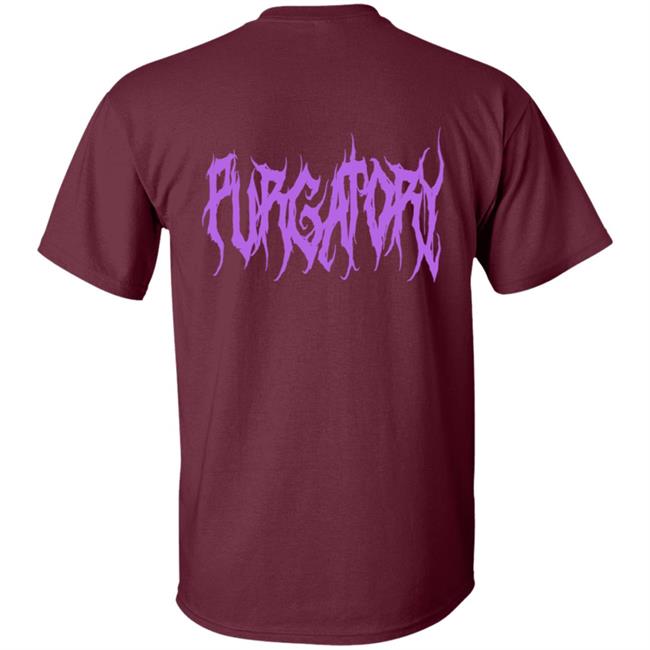 Purgatoryxla Merch Purple Essentials Hoodie In Black Purgatoryxla Merch Purple Essentials Hoodie In Black