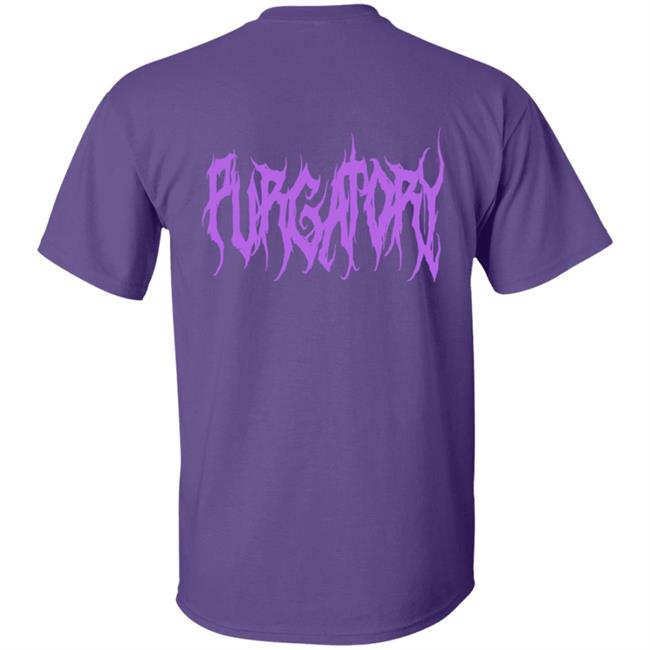 Purgatoryxla Merch Purple Essentials Hoodie In Black Purgatoryxla Merch Purple Essentials Hoodie In Black
