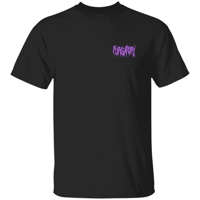 Purgatoryxla Merch Purple Essentials Hoodie In Black Purgatoryxla Merch Purple Essentials Hoodie In Black