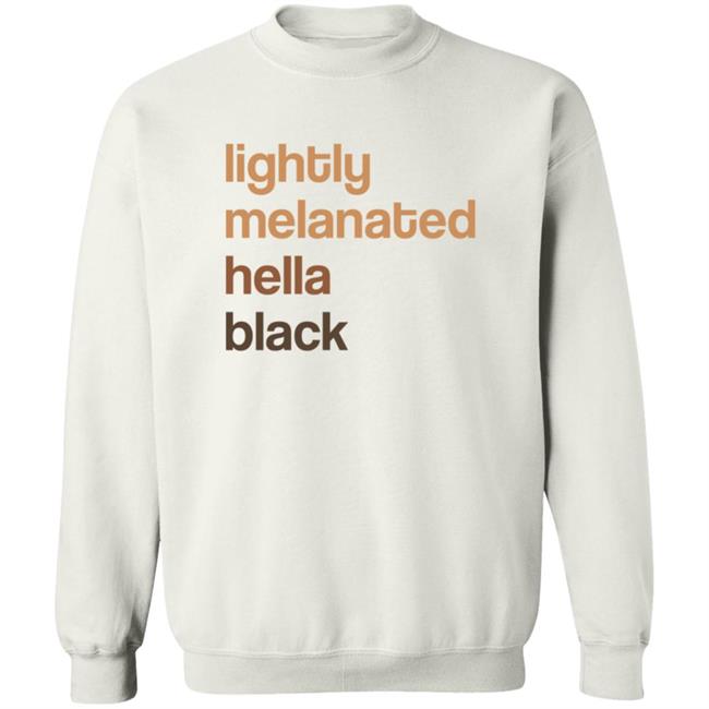 Lightly Melanated Hella Black T Shirt Crimson Davis Lightly Melanated Hella Black T Shirt Crimson Davis