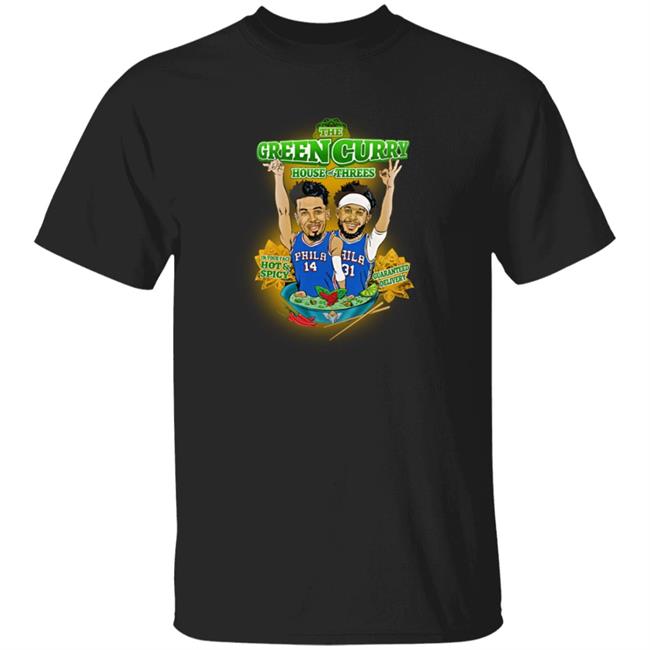 Missella The Green Curry House Of Threes Philadelphia 76Ers T Shirt Sdotcurry