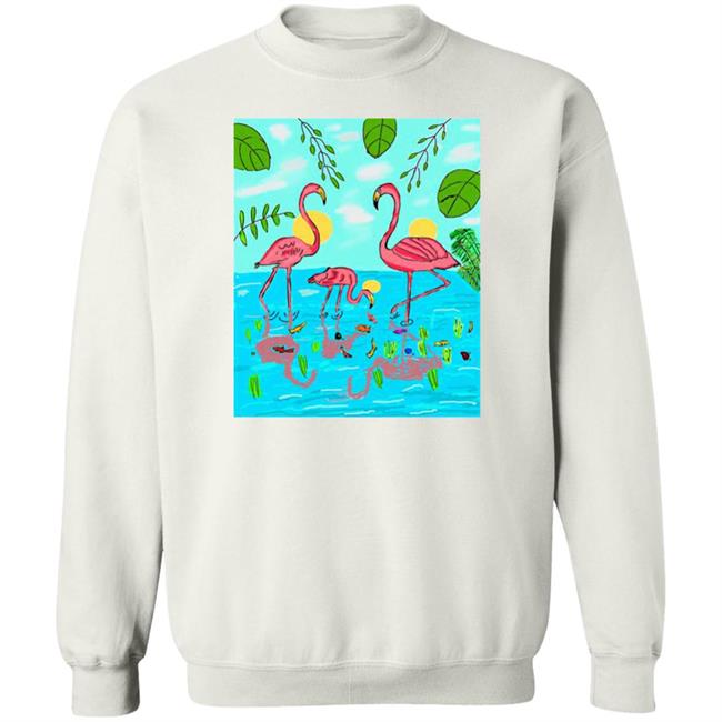 Flamingo Shirt James Cage White Bonfire Shop