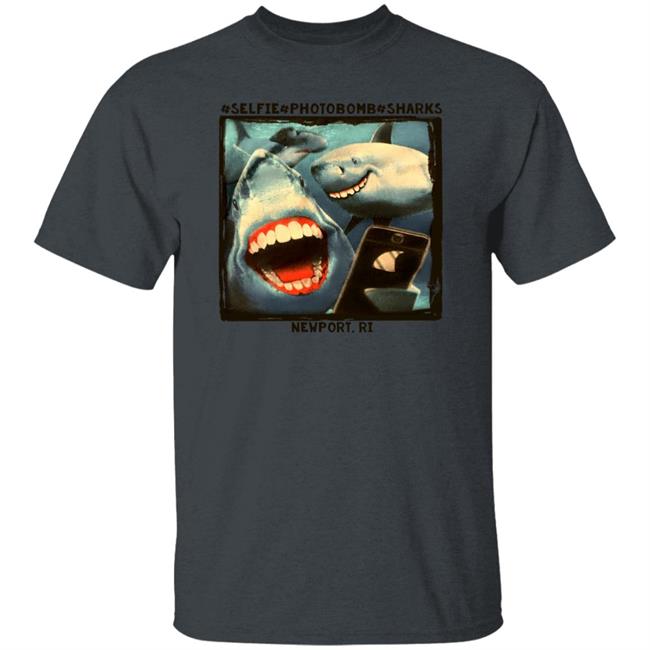 Myownnovember Selfie Photobomb Sharks Newport Shirt